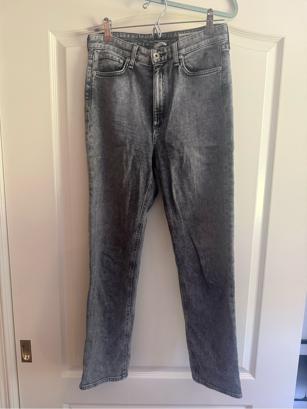 Rag and Bone Nina Cigarette High Rise Ankle Gray Jeans 27